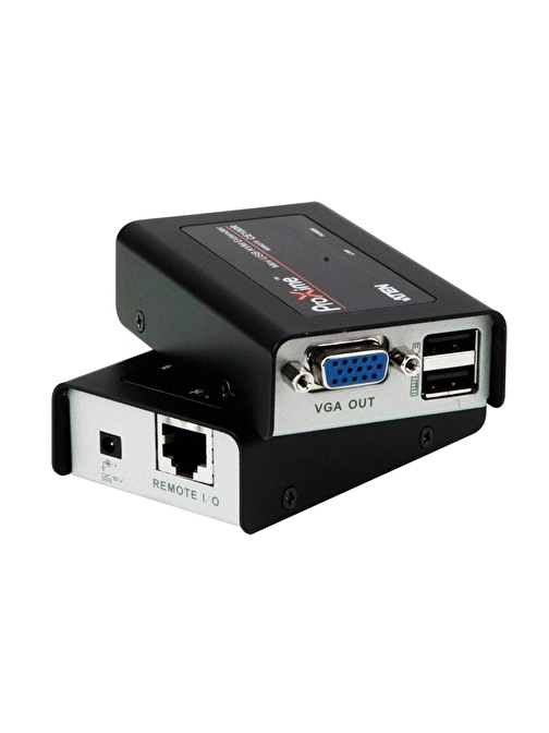 VGA Cat 5 KVM (Keyboard/Video Monitor/Mouse) Mesafe Uzatma Cihazı,  USB Konsol, 100 metre
USB VGA Cat 5 Mini KVM Extender (1280 x 1024@100m) 