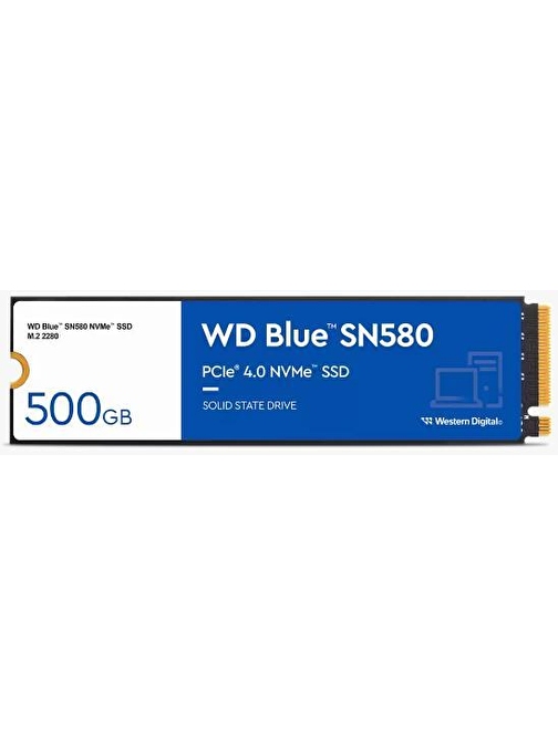 500GB WD BLUE M.2 NVMe SN580 GEN4 WDS500G3B0E 4000/3600MB/s SSD 