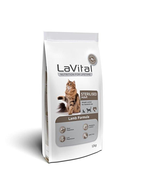 Lavital Sterilised Kuzu Etli Kısırlaştırılmış Kedi Maması 12 Kg