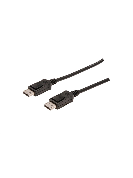 DisplayPort (DP) Bağlantı Kablosu, DP Erkek - DP Erkek, 2 metre, kilit mekanizmalı, DP, 1.2 uyumlu, UL, siyah renk