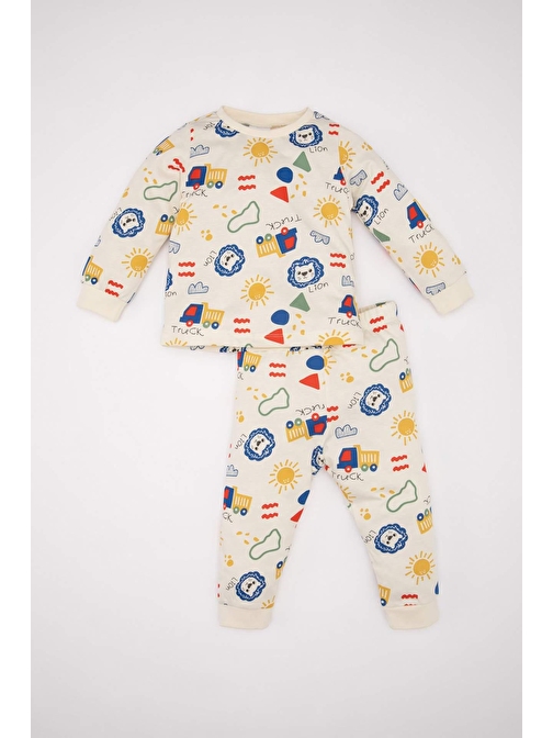 Erkek Bebek Baskılı Uzun Kollu Penye Pijama Takımı D1766A524AU