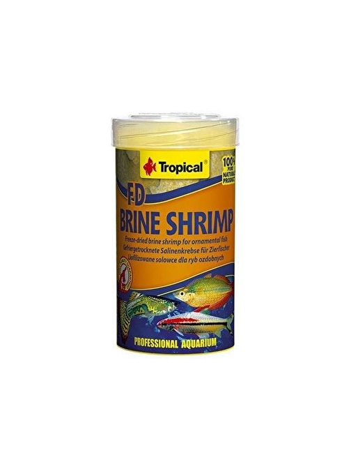 Tropical FD Brine Shrimp Kurutulmuş Küp Karides Süs Balık Yemi 100 Ml 10 Gr