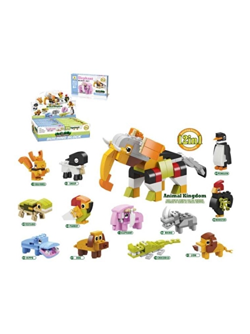 Kızılkaya Oyuncak Lego Hayvanlar 12 İn 1 KZL-SM206B(1 Adet)