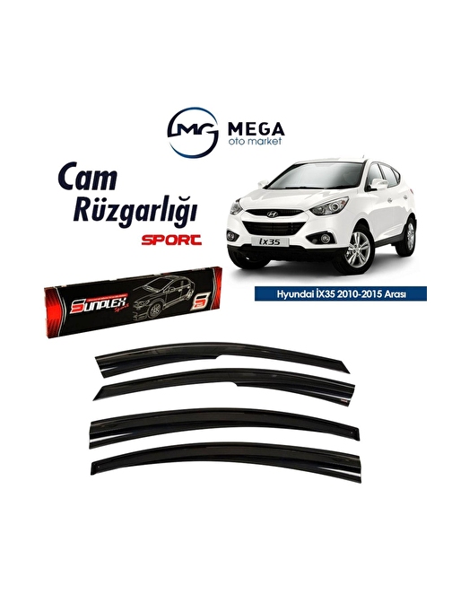 Hyundai Ix35 2010-2015 Arası Mugen Tip Cam Rüzgarlık Sunplex