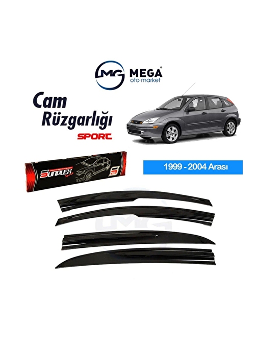 Ford Focus 1 1999 - 2004 Arası Mugen Tip Cam Rüzgarlık Sunplex