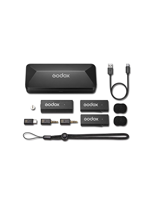 Godox Movelink Mini UC Kit 2 Kablosuz Yaka Mikrofonu Kit Type-C Android Uyumlu