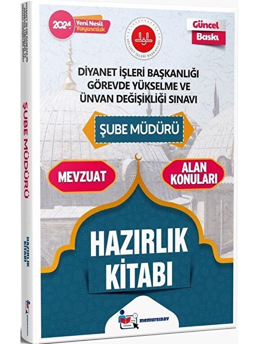 2024 Diyanet İşleri Başkanlığı GYS ve UDS Şube Müdürü Hazırlık Kitabı Memur Sınav