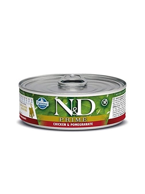 N&D Prime Tavuk ve Narlı Konserve Kedi Maması 70 Gr