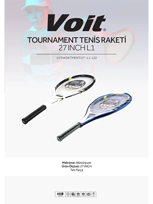 Voit Tournament Pro Tenis Raketi 27 Inch L1 Fosfor