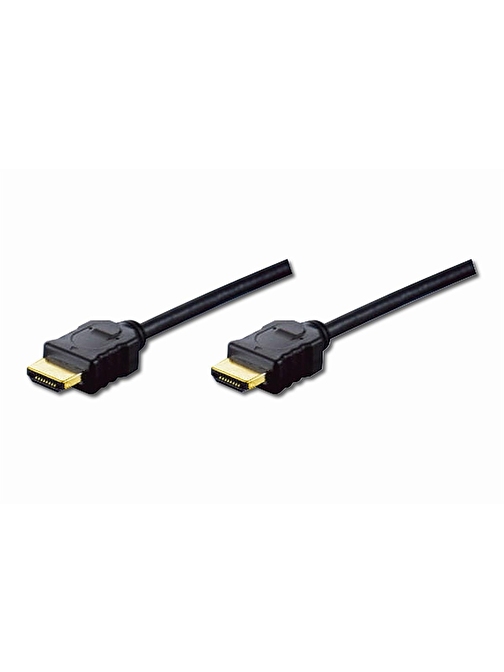 Digitus HDMI High Speed with Ethernet Bağlantı Kablosu (HDMI 1.3), Full HD, 1080p, HDMI Tip A Erkek - HDMI Tip A Erkek, 3 metre, çift kat zırhlı, altın kaplama, siyah renk