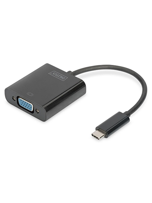 Digitus USB 3.1 (Gen. 1) (USB Tip C)  VGA Grafik Adaptörü
Giriş: 1 x USB Tip C erkek (bilgisayar bağlantısı) 
Çıkış: 1 x VGA (HD15) dişi (Full HD)
Plastik