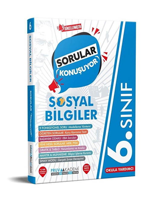 6. Sınıf Sosyal Bilgiler Sorular Konuşuyor Soru Bankası Pruva Akademi