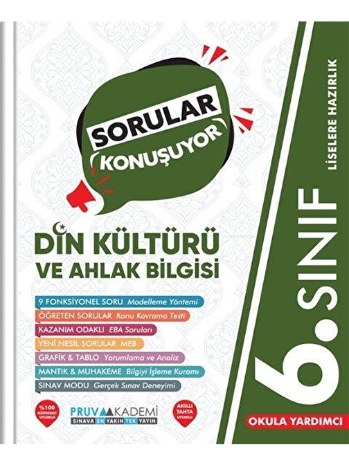 6. Sınıf Din Kültürü ve Ahlak Bilgisi Sorular Konuşuyor Pruva Akademi