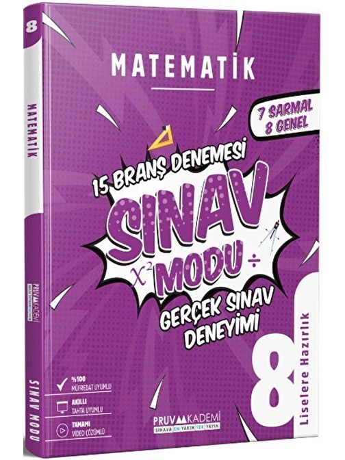 8. Sınıf Matematik Branş Denemesi Pruva Akademi