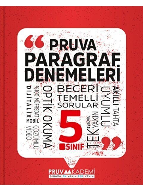 5. Sınıf Paragraf Denemeleri Pruva Akademi