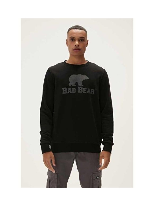 Bad Bear Logo Crewneck Erkek Sweat 22.02.12.007 MIDNIGHT