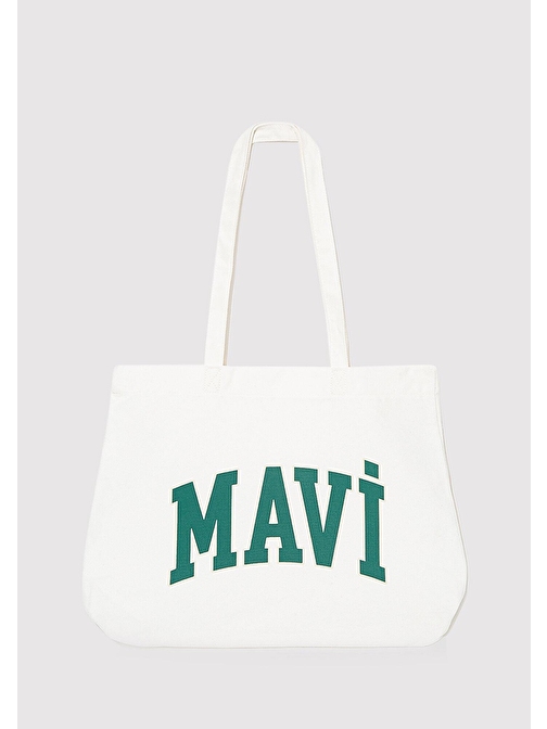 Mavi - Mavi Logo Baskılı Beyaz Omuz Çantası 1912022-70057