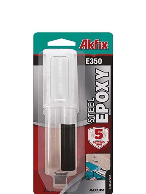 Akfix E350 Epoxy Hızlı Yapıştırıcı Şırıngalı 25Ml