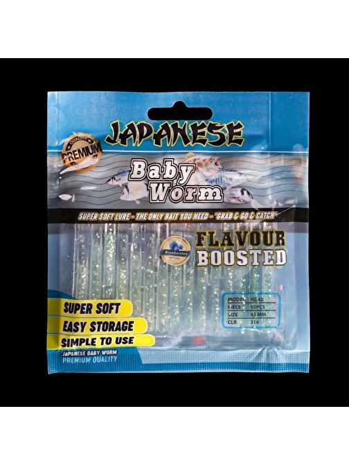 Japanese Baby Worm Aromalı LRF Silikon Solucan Yem 316