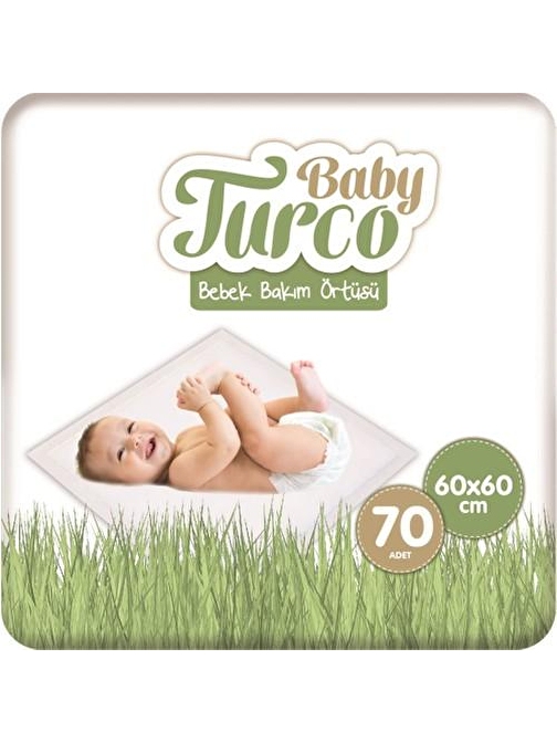 Baby Turco Bebek Bakım Örtüsü 60X60 cm 7X10 70 Adet