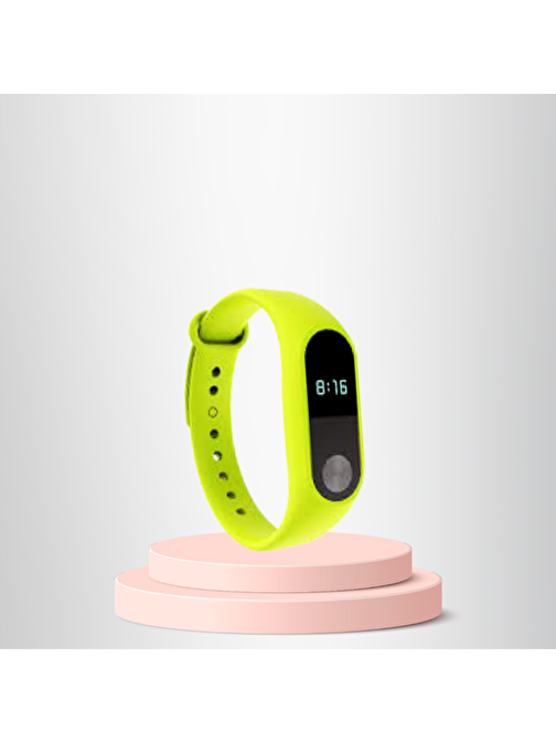 Mi Band 3-4 Uyumlu  Silikon Kordon M3-M4 Uyumlu FISTIK YEŞİLİ