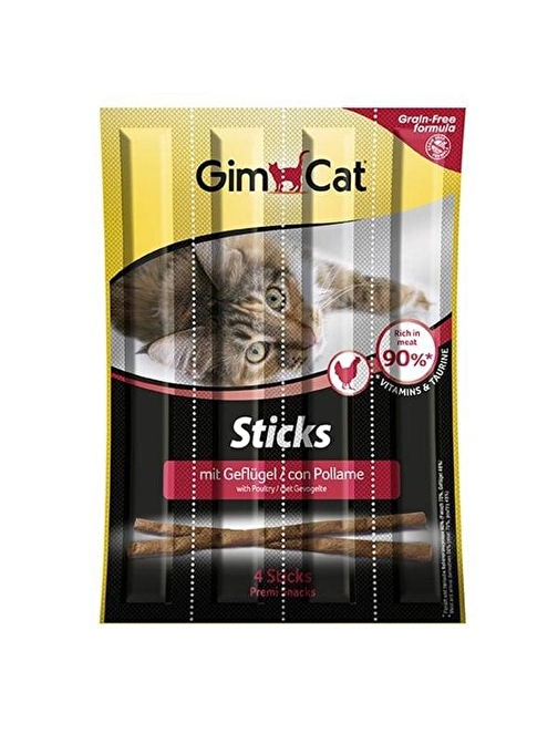 Gimcat Sticks Kümes Hayvanlı Kedi Ödül Çubuğu 4 Adet 20 Gr