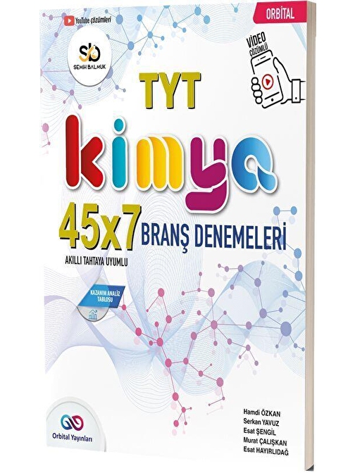 TYT Kimya 45 x 7 Branş Denemeleri Orbital Yayınları