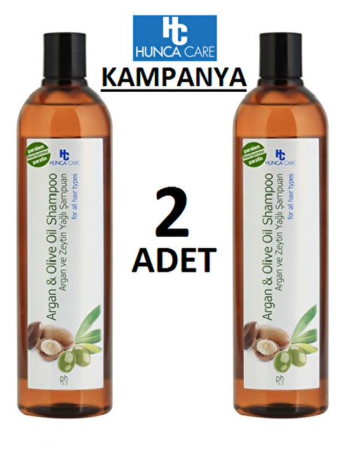 Hunca Care Argan ve Zeytin Yağlı Şampuan 2 Adet 2x700ml