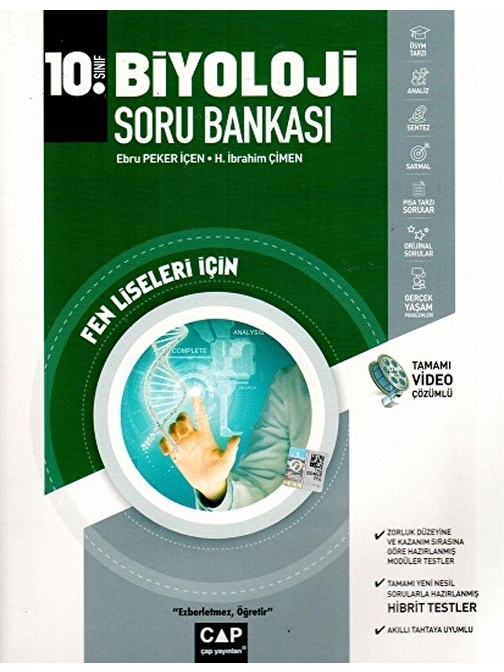 10. Sınıf Fen Lisesi Biyoloji Soru Bankası Çap Yayınları