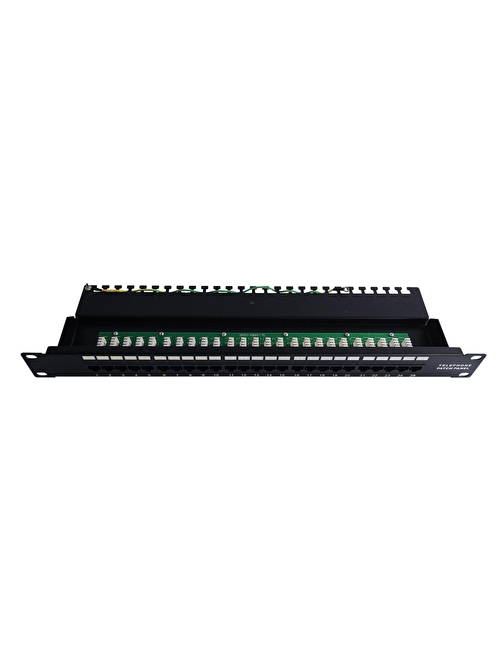 Beek 25 port CAT 3 ISDN Patch Panel, zırhsız, 8P4C, LSA, 1U, kabinete monte edilebilir
Beek CAT 3 ISDN Patch Panel, unshielded, 25-port RJ45, 8P4C, LSA, 1U, rack mount