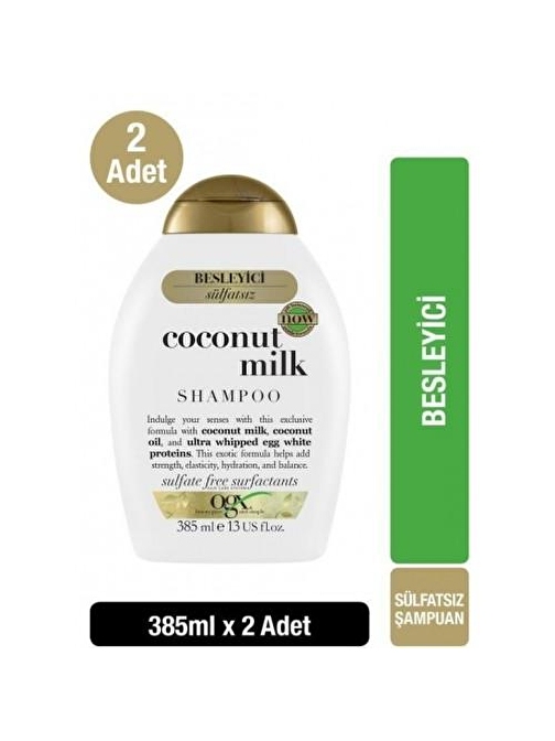 Ogx Besleyici Coconut Milk Şampuan 385 ml x 2 Adet