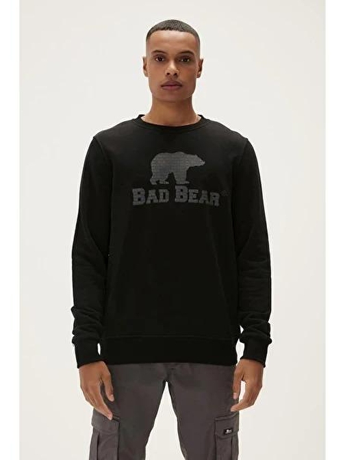 Bad Bear Logo Crewneck Erkek Sweat 22.02.12.007 NIGHT