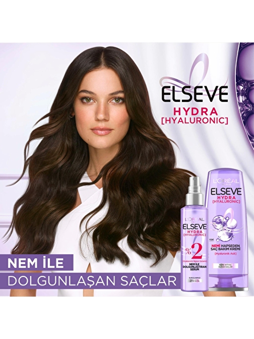 L'Oréal Paris Elseve Hydra [Hyaluronic] Nemi Hapseden Saç Bakım Kremi 360ml