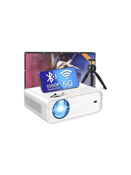 Torima HML-4012 Android 500w Tv 1080p Destekli Projeksiyon Cihazı 5g Wi-fi 5.1 Bluetooth Projektör