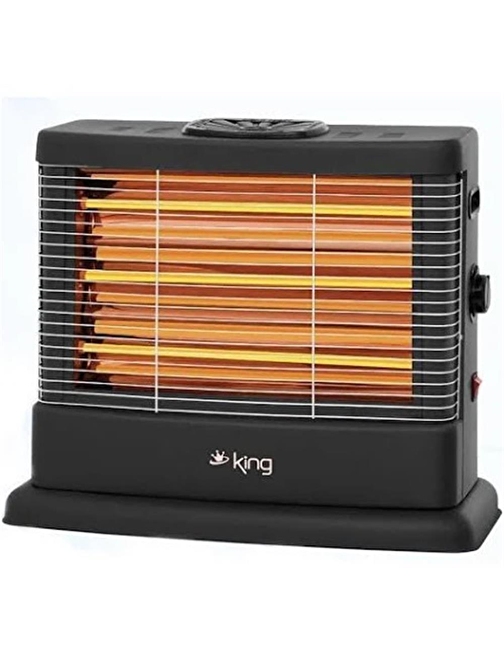 King Prago KI6274  3 Flamentli 2100 W Quartz - Isıtıcı  Elektrikli Soba