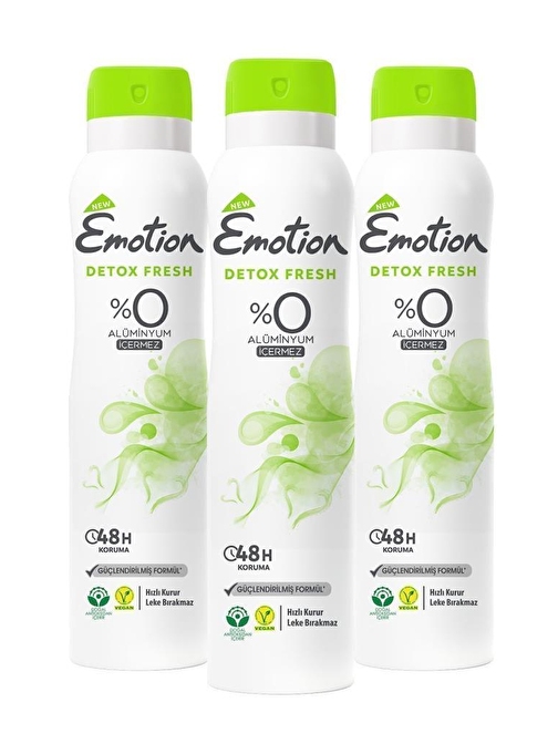 Emotion Detox Fresh Kadın Deodorant 150ml X 3 Adet