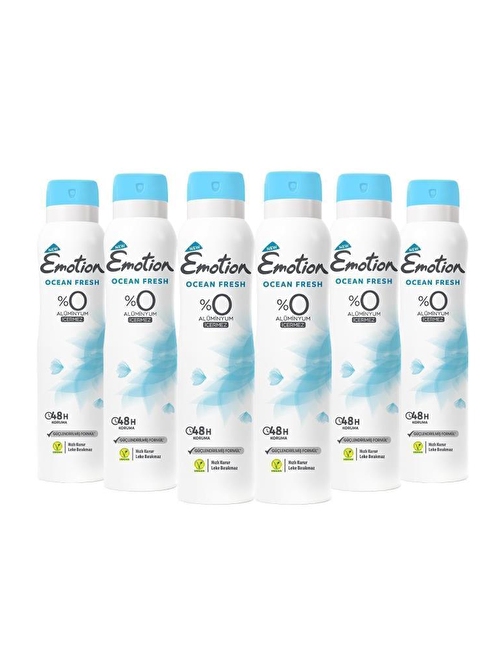 Emotion Ocean Fresh Kadın Deodorant 6x150ml