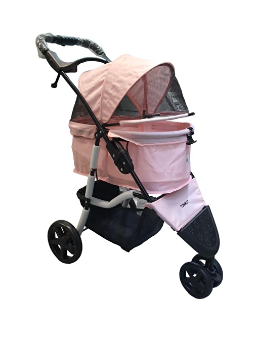 Tommy Evcil Hayvan Arabası 86x46x94,5cm Pembe Max 15 Kg