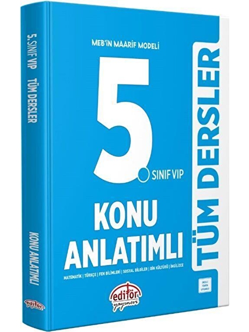 5. Sınıf VİP Tüm Dersler Konu Anlatımlı Editör Yayınları