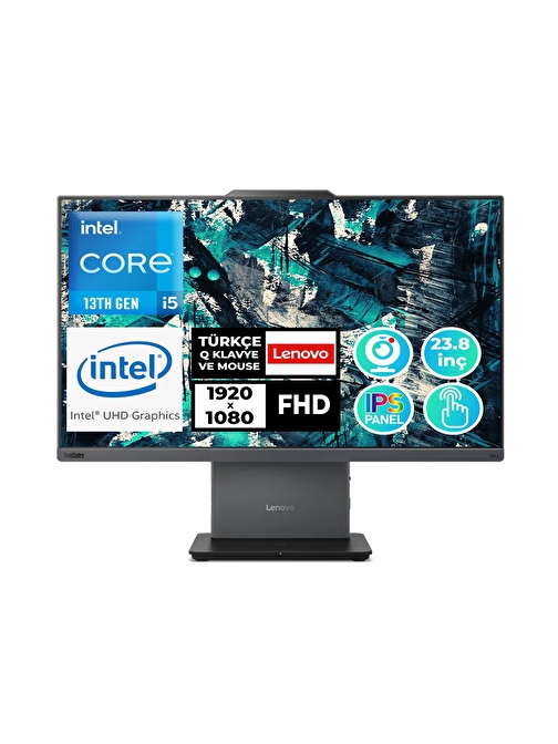 Lenovo ThinkCentre Neo 50a 24 Gen5 i5-13420H 64GB 4TB SSD 23.8" Fdos Dokunmatik AIO 12SC001JTR 014