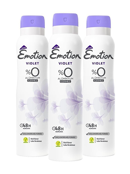 Emotion Violet Kadın Deodorant 3x150ml