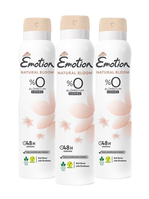 Emotion Natural Bloom Kadın Deodorant 3x150ml