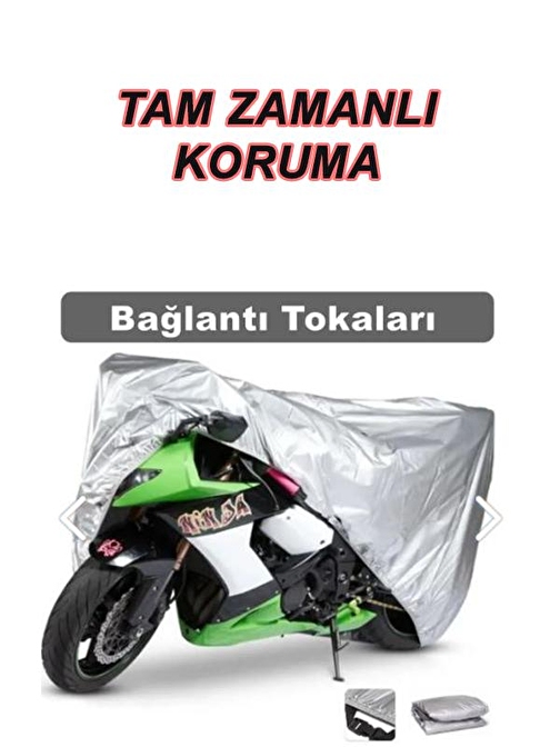 Beta Rs Supermoto 400 Uyumlu Arka Çanta Miflonlu Premium 4 Mevsim Koruyan Motosiklet Brandası Gri