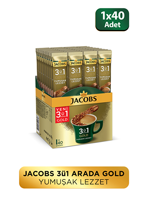 Jacobs 3'ü1 Arada Gold Yumuşak Lezzet Kahve 40 x 18 gr