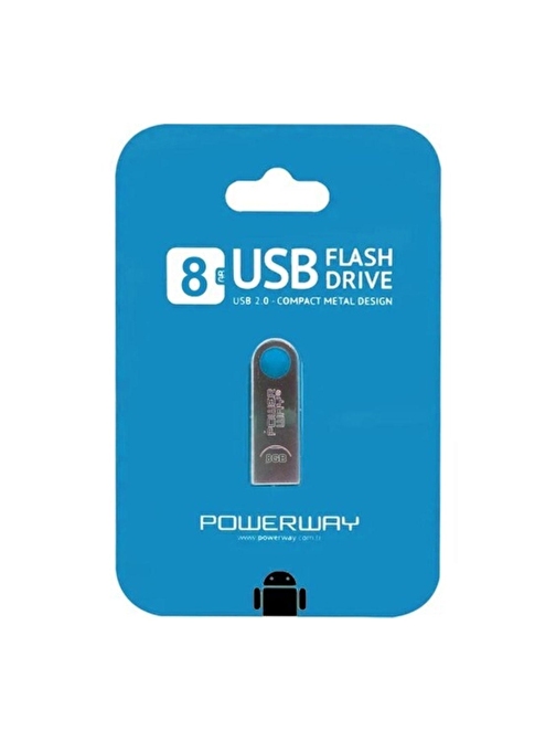 Powerway 8 Gb Usb 2.0 Metal Flash Bellek 