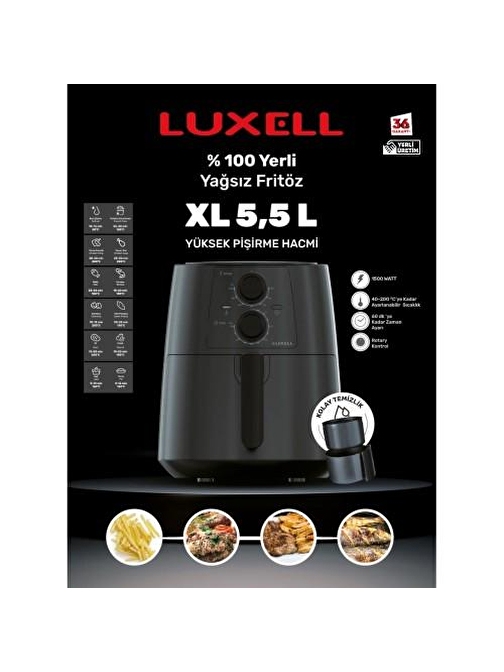 Luxell Fastfryer LXFC-5130 5.5 lt Yağsız Fritöz