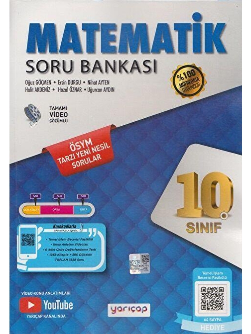 10. Sınıf Matematik Soru Bankası Yarı Çap Yayınları