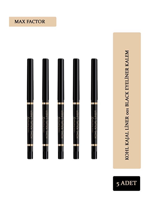 Max Factor Khol Kajal Liner 001 Black - 5 ADET