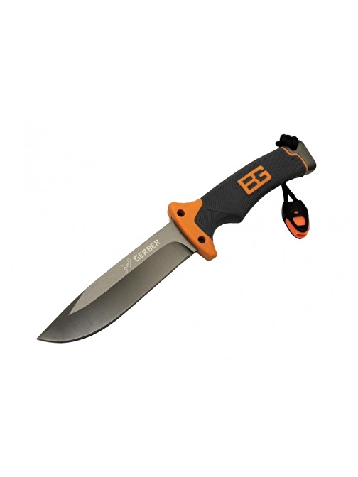 GB Bear Grylls Ultimate GB31001063 Kamp Bıçak 25 cm - Magnezyum Çubuklu, Kılıf ve Kayışlı