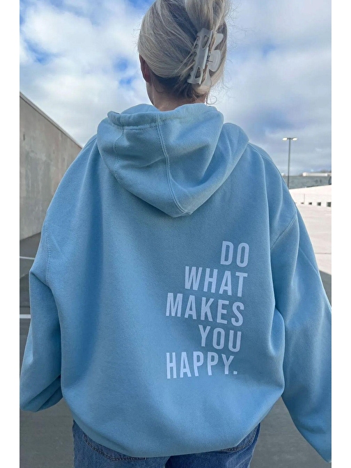 Do What Baskılı Oversize Sweatshirt